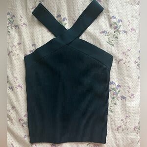 Aritzia Babaton Sculpt Knit Criss Cross Tank Sz S